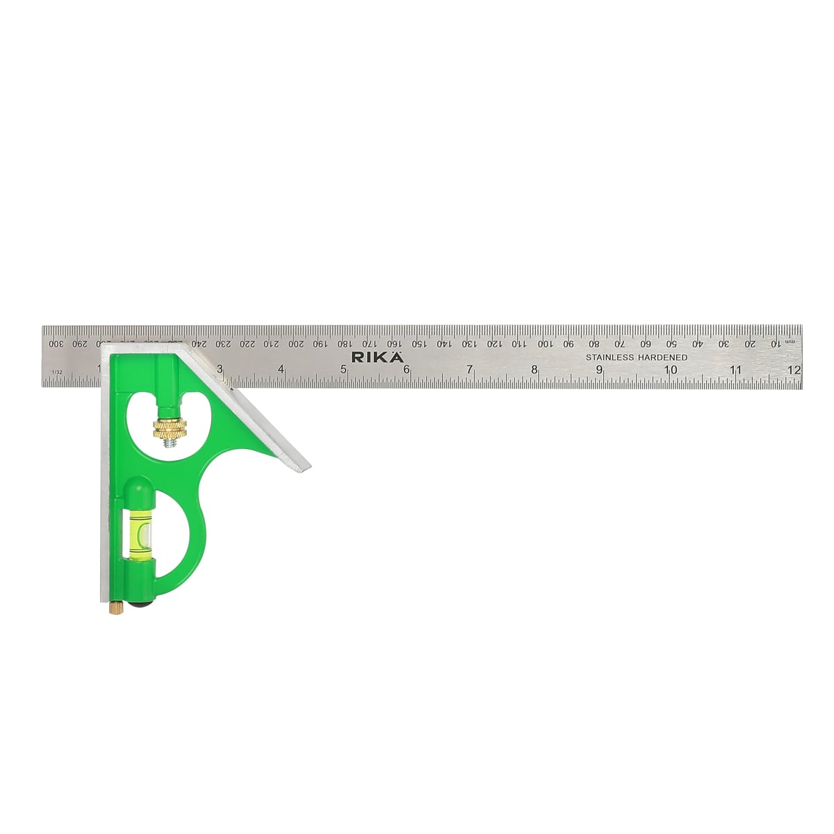 Rikä 6in Combination Square | Stainless Steel | Built-In Spirit Level